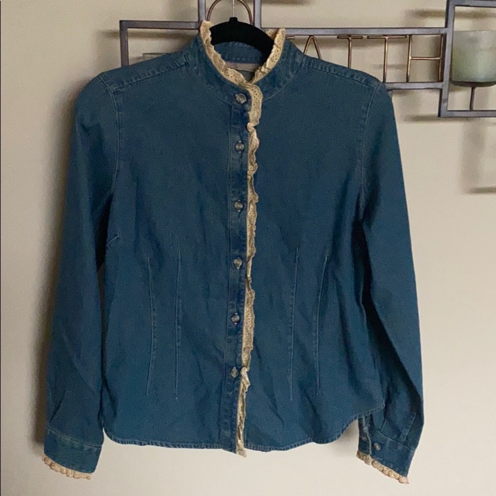 i.e relaxed denim shirt